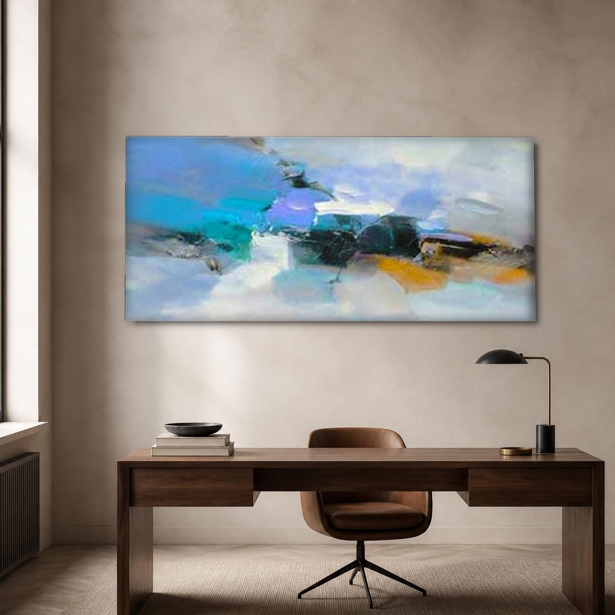 CAS621-1 IJswind, Abstract & Modern schilderij aan de muur in interieur