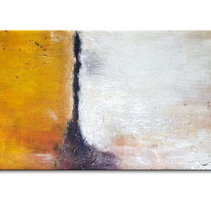 Gouden Doorbraak, handgeschilderd olieverfschilderij met kleurvlakken