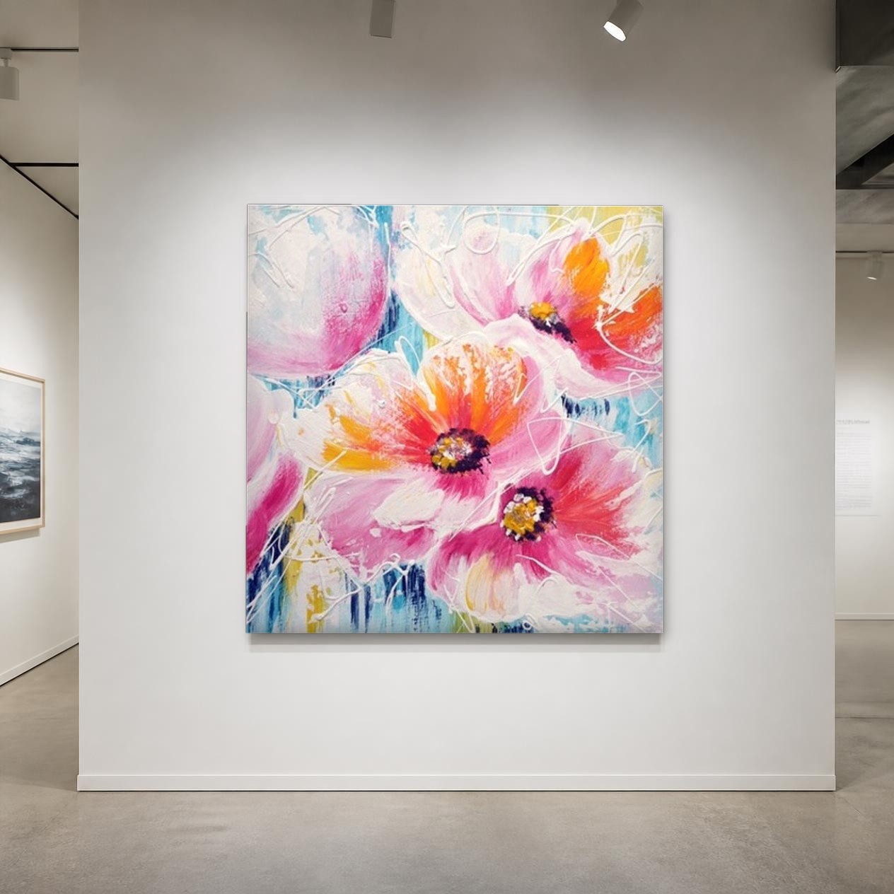 Klaprozen in bloei, Bloemen & Stilleven schilderij aan de muur in interieur