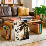 Vlinderzwerm bij Gouden Pijnboom, Dieren schilderij aan de muur in interieur
