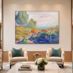 Mediterrane Kust (naar Cross), Natuur & Landschap schilderij aan de muur in interieur