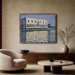 Dogepaleis (naar Monet), Steden & Skylines schilderij aan de muur in interieur