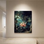 De Schommel (naar Fragonard), Mensen & Portretten schilderij aan de muur in interieur