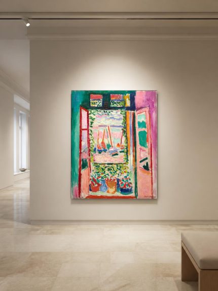 Open Raam (naar Matisse), Natuur & Landschap schilderij aan de muur in interieur