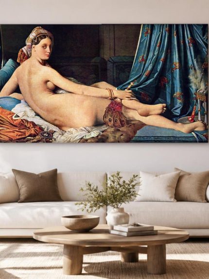 Grande Odalisque (naar Ingres), Mensen & Portretten schilderij aan de muur in interieur