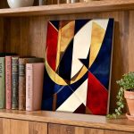 Gouden Snede, Abstract & Modern schilderij aan de muur in interieur