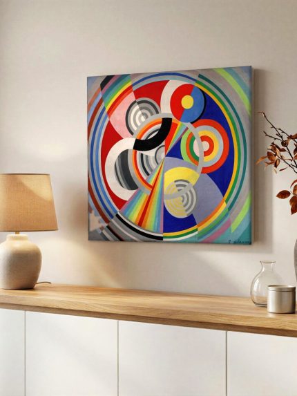Cirkels (naar Delaunay), Abstract & Modern schilderij aan de muur in interieur
