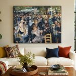 Bal in de tuin (naar Renoir), Mensen & Portretten schilderij aan de muur in interieur