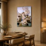 De Geboorte van Venus (naar Bouguereau), Mensen & Portretten schilderij aan de muur in interieur