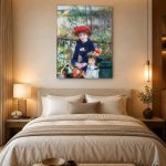 Twee Zusters op het Terras (naar Renoir), Mensen & Portretten schilderij aan de muur in interieur