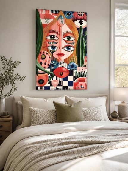 Veelvoudige Blik, Mensen & Portretten schilderij aan de muur in interieur