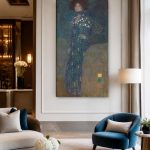 Emilie Flöge (naar Klimt), Mensen & Portretten schilderij aan de muur in interieur