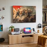 Strijd in de Rook, Mensen & Portretten schilderij aan de muur in interieur