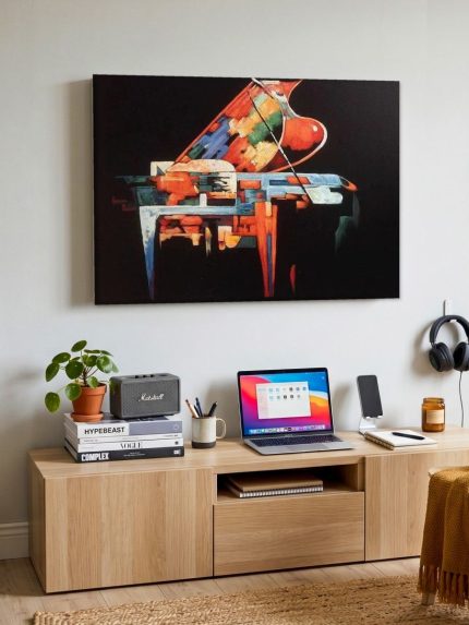 Vleugel in Kleur, Mensen & Portretten schilderij aan de muur in interieur