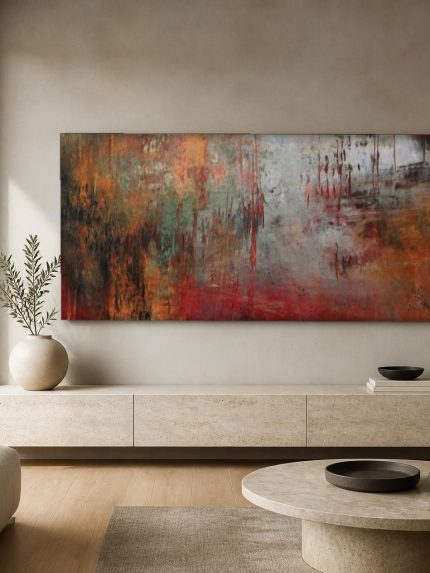 Verweerd Woud, Abstract & Modern schilderij aan de muur in interieur