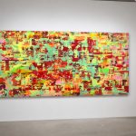 Kleurenspel in Mozaïek, Abstract & Modern schilderij aan de muur in interieur